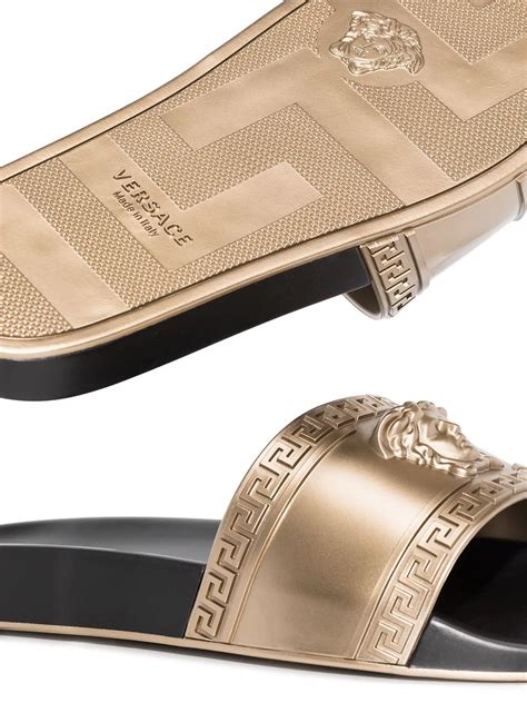 versace slides black and white|farfetch Versace slides.